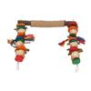 Bird Swing Toy Colorful Beak Grinding Parrot Chewing Perch Toy with Metal Hooks for Lovebird