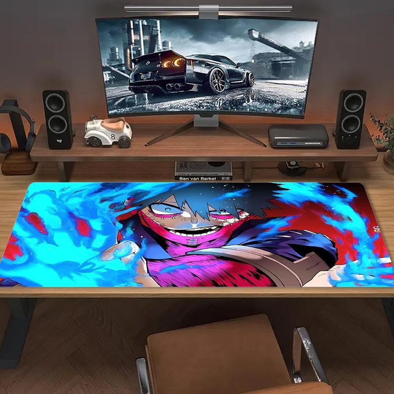 Touya Dabi Mouse Pad Large Gaming Table Cushion Nonslip Laptop Tablet Big Mousepad Xxl Mat Mini Pc Playmat With Lock Edge