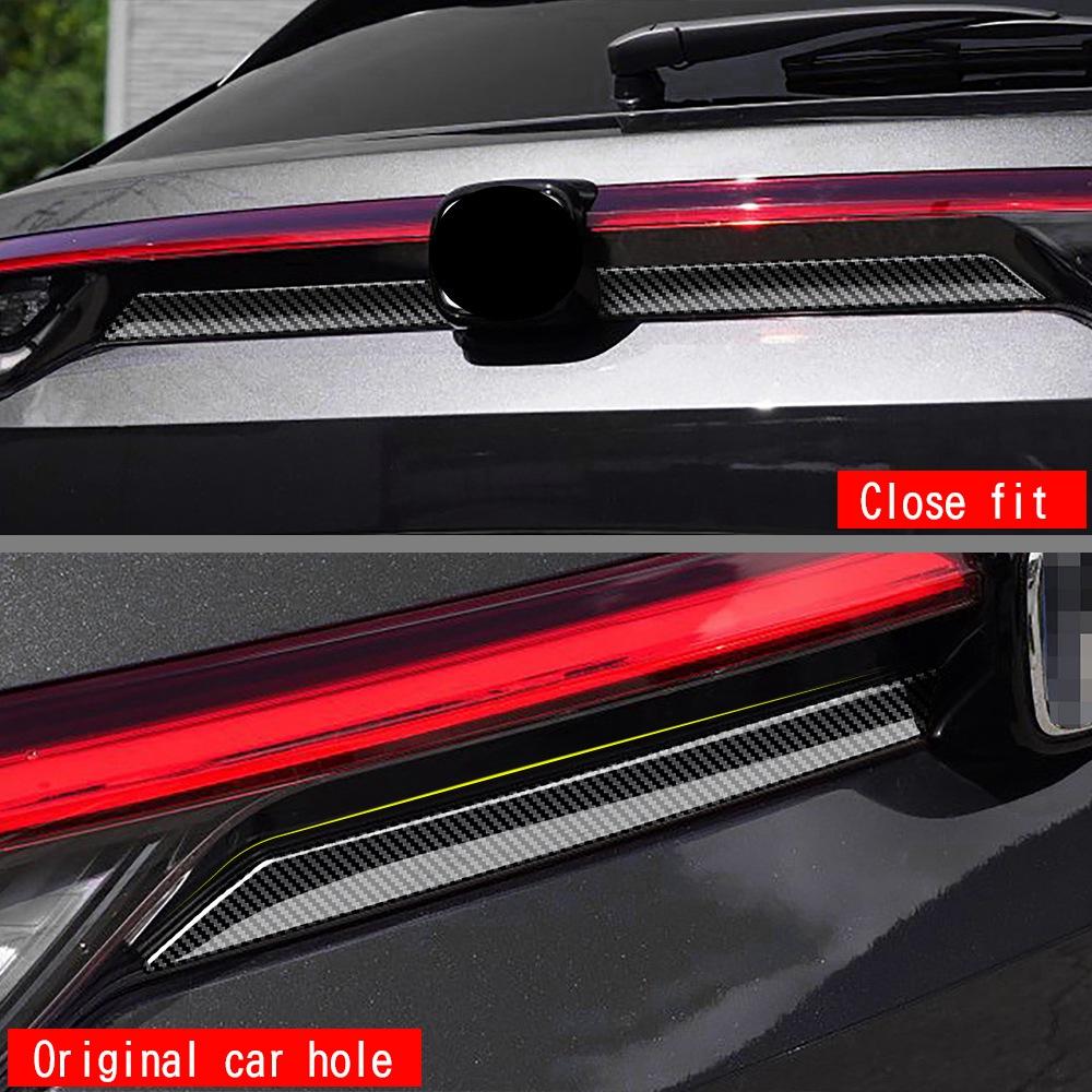 For Honda HRV HR-V Vezel   Exterior ABS Carbon Fiber Rear Door Trunk Strip Tailgate Edge Moulding Trims Cover