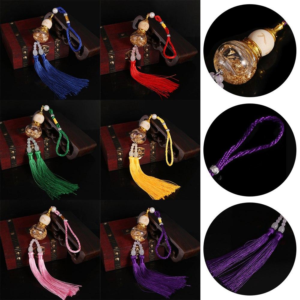 Chinese Style Glass Bottle Gourd Pendant Gourd Shaped Gold Foil Bottom Mini Gourd Bottle Cartoon Car Interior Accessories