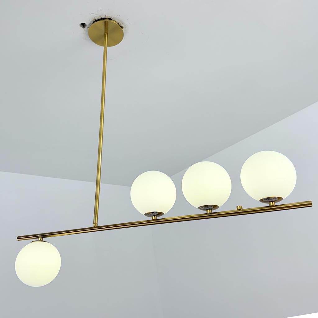 Pendant Lamp Ceiling Chandelier Balls Gold Modern Led Milky