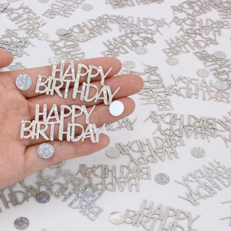 Rose Gold Birthday Confetti - 270 PCS Glitter Happy Birthday Decorations for Table