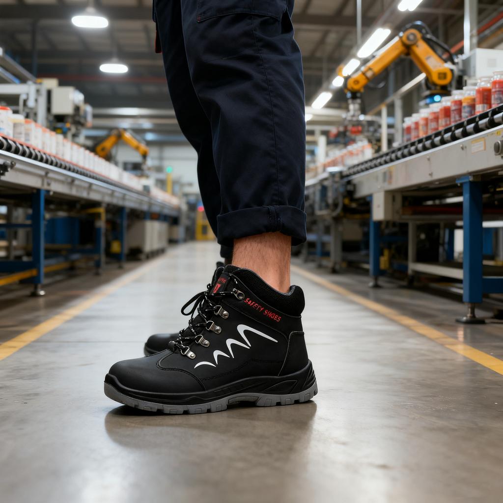 Work Sneakers Protective Shoes Lightweight Safety Shoes Puncture-Proof Anti-smash Steel Toe Shoes Kevlar Insoles Work Boots