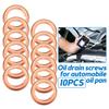 Pack of 10 Metal Crush Washers Fitment for Infiniti and For Nissan Cars