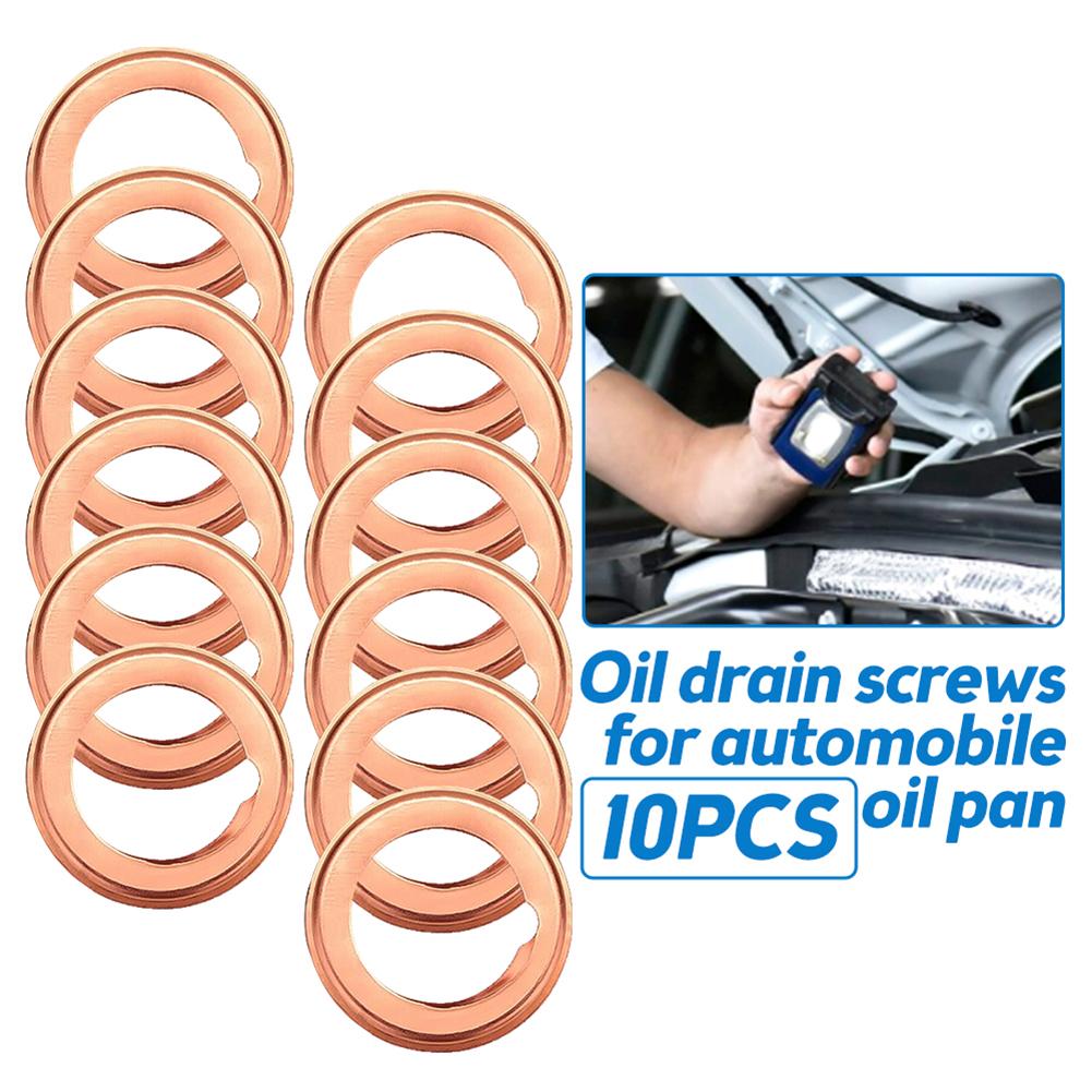 Pack of 10 Metal Crush Washers Fitment for Infiniti and For Nissan Cars
