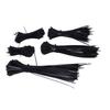 5Packs Cable Ties Zip Wraps Set Disposable Nylon Wire Cord Strap Fastener Fastening OrganizerBlack