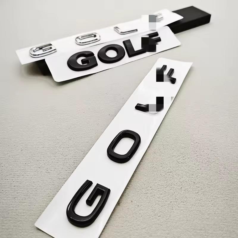 3D ABS Logo G-O-L-F Emblem Letters Badge Car Rear Trunk Sticker For G-ol-f 4 5 6 7 8 MK4 MK5 MK6 MK7 MK8 Accessories