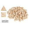 100Pcs Unfinished Half Wooden Beads for Paint DIY Projects Tiered Tray Decor