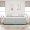 Upholstered Bed Frame with Mattress Light Grey 200 X 200 Cm Fabric