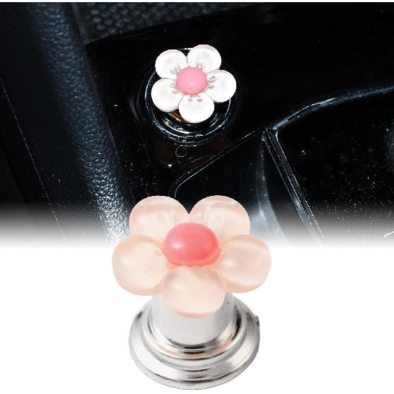 

XhuangTech Push to Start Button Cover, Bling Car Accessories for Women, Engine One-Touch Start/Stop Resin Flower Starter Cover,Cute Car Interior прозрачный розовый