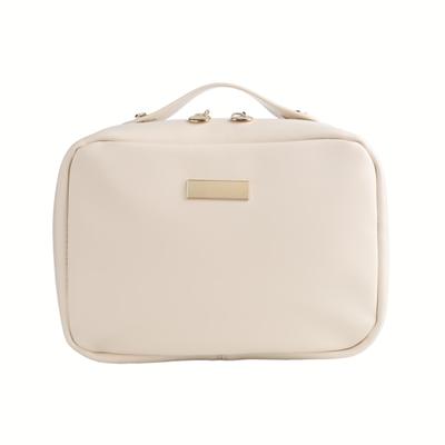 Reise-Make-up-Tasche, wasserdicht, doppellagig, großes Fassungsvermögen, Fach mit Griff, stilvoller Organizer für Damen
