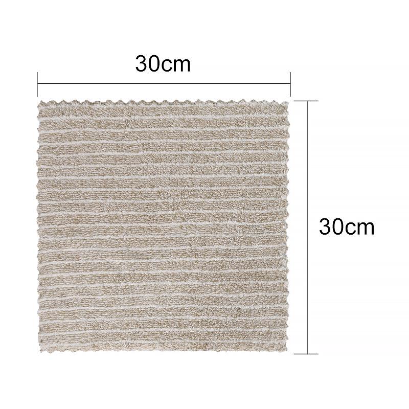 Bamboo Charcoal Coral Fleece Lint-Free Dishcloth for Thickened Kitchen Cleaning 30*30cm Bulk (Burlap Bag)