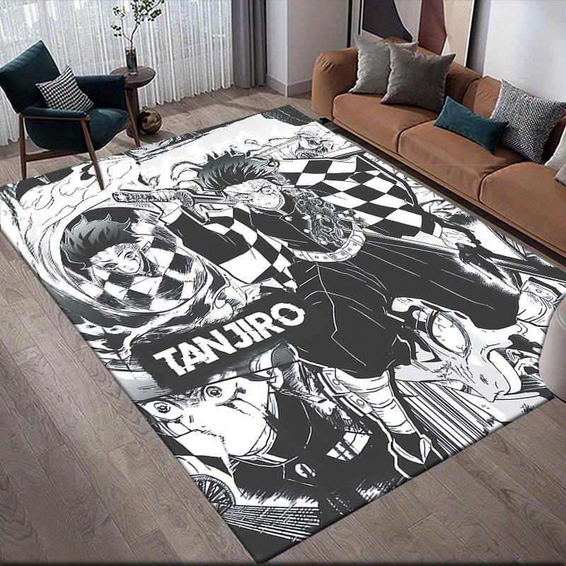 

Demon Slayer Dark Style Square Area Rug, Non-Slip Floor Mat for Living Room, Perfect Gift for Fans 60x90cm