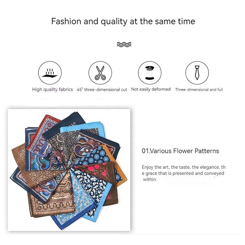 1Pc Suits Hand Towel Men Wedding Party Polyester Gentleman's 30x30CM Handkerchief Pocket Square