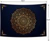 Aesthetic Boho Gold Floral Medallion Tapestry Wall Hanging Bohemian Wall Art Indian Hippie Psychedelic Headboard For Bedroom
