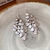 European and American irregular leaves hollow fringed ear hooks temperament high-end earrings niche simple earrings