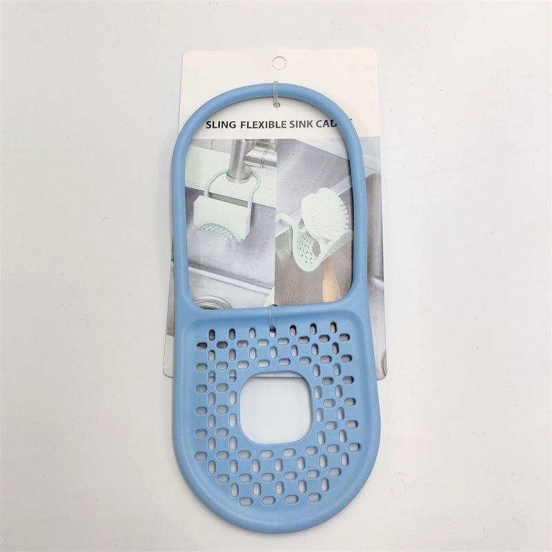 Flexible Sink Caddy Non-Slip Drainage Organizer Fits Any Sink Wall Faucet Easy To Clean Durable Material