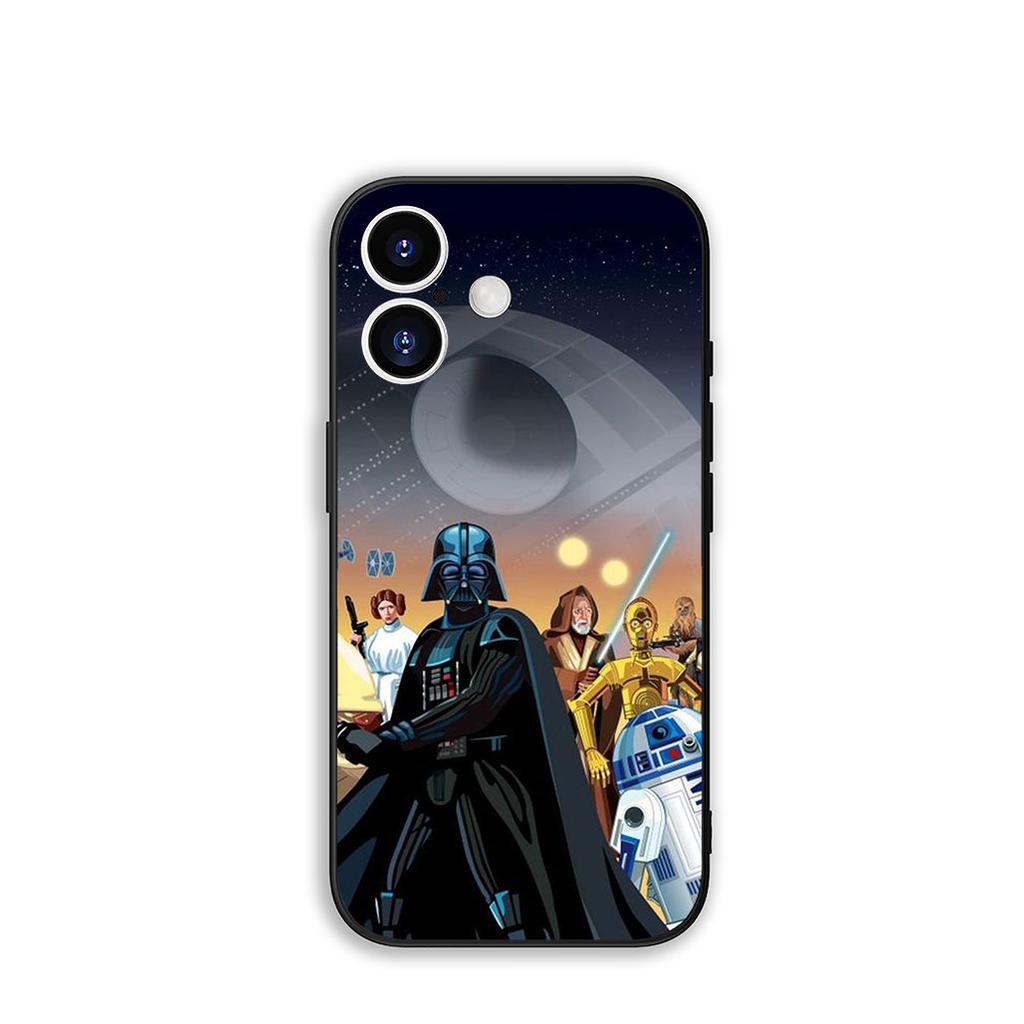 For Apple iPhone 16 15 14 Plus 13 12 Mini 17 Pro Max + 16E Air 16+ ProMax Phone Cover Case Stars Darths Wars Yoda Vader