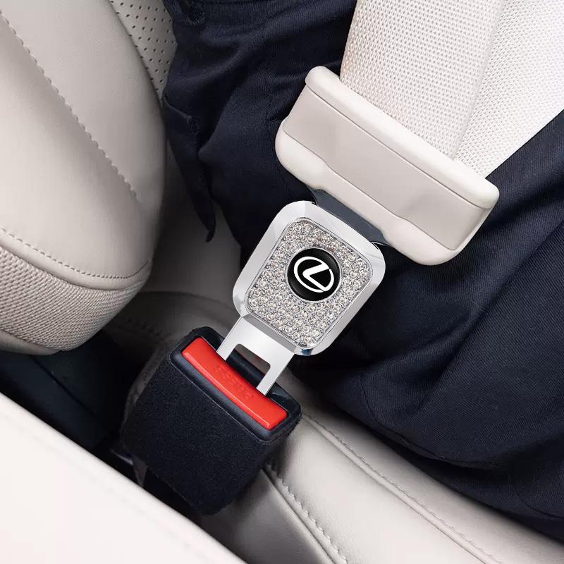 Car Safety Seatbelt Extender Diamond Inlay Metal Buckle Extender For Lexus F SPORT ES RX NX LS UX LM LX GX LC RZ IS CT GS RC HS