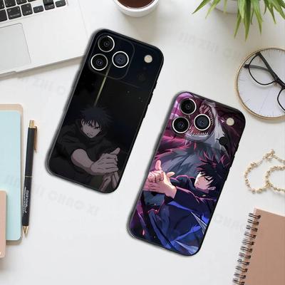 Cool Anime Boy M-Megumi Fushiguro Silicone Soft Phone Case For IPhone17 16 15 14 13 12 11 Pro Max Plus X XR SE Cover