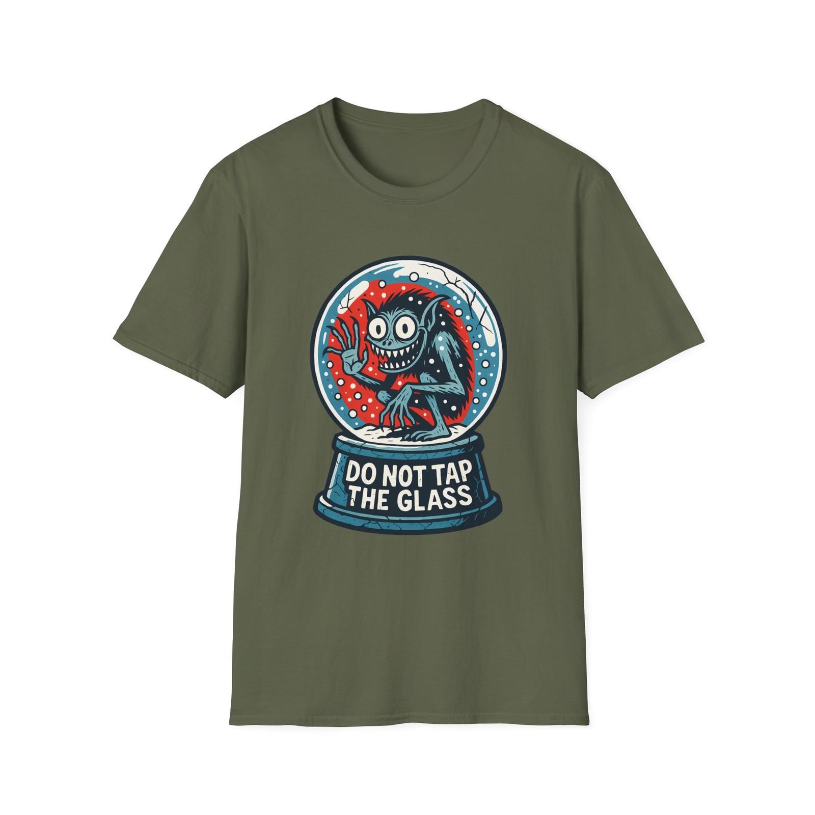 Unisex Softstyle T-Shirt Mens Womens Tees Top Creature Snowglobe Horror Funny Holiday Christmas L
