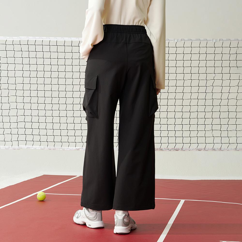 Reebok Classic Comfortable Woven Sports Cargo Pants Women Pants Black 24FRC602WGH0