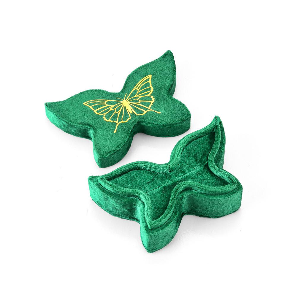 Butterfly Ring Organizer Velvet Jewelry Box With Gift Wrapping And Storage