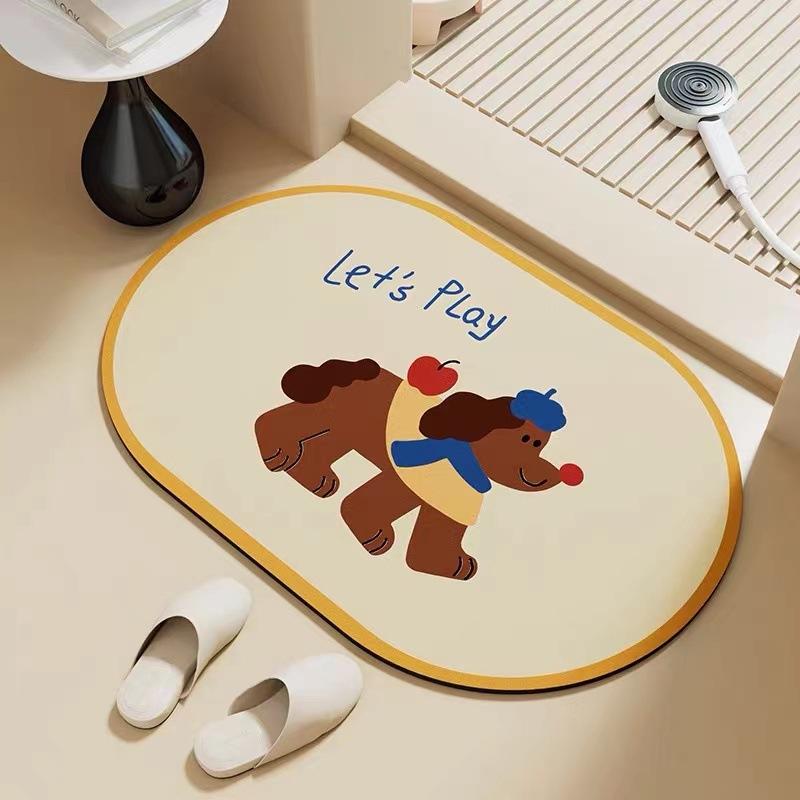 Dachshund Floor Mat, Diatom Mud Suction Mat At The Door Of The Bathroom, Toilet, Toilet Easy To Take Care Of, Foot Mat, Bathroom Carpet