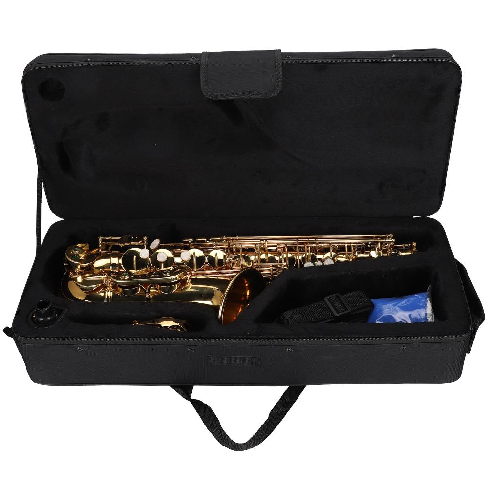 

Альт-саксофон E-бемоль латунный электрофорезный трубчатый саксофон с золотым покрытием, инструментЗолотой