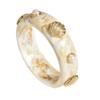 Round Bohemian Bangle Wide Chunky Wrap Wristbands Resin Pearl Shell Bracelet  Girls
