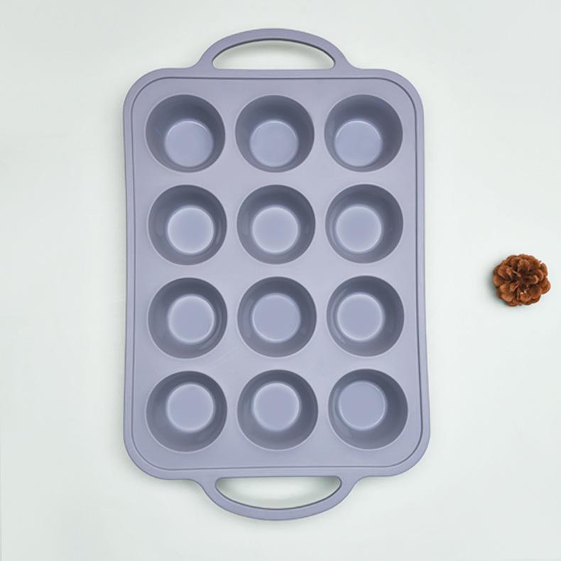 Food Grade Silicone Cake Mold High Temperature Resistant 12 Even Cake Making Baking Mold