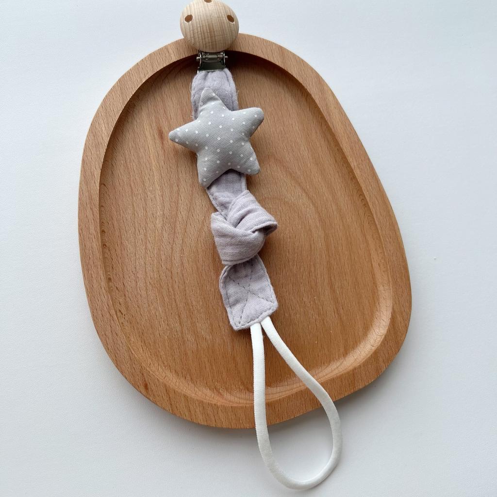 Cute Cartoon Animals Pacifier Chain Clip Cotton Cloth Dolls Animal Wood Rodent Nipples Holder Newborn Toys Teether Accessories