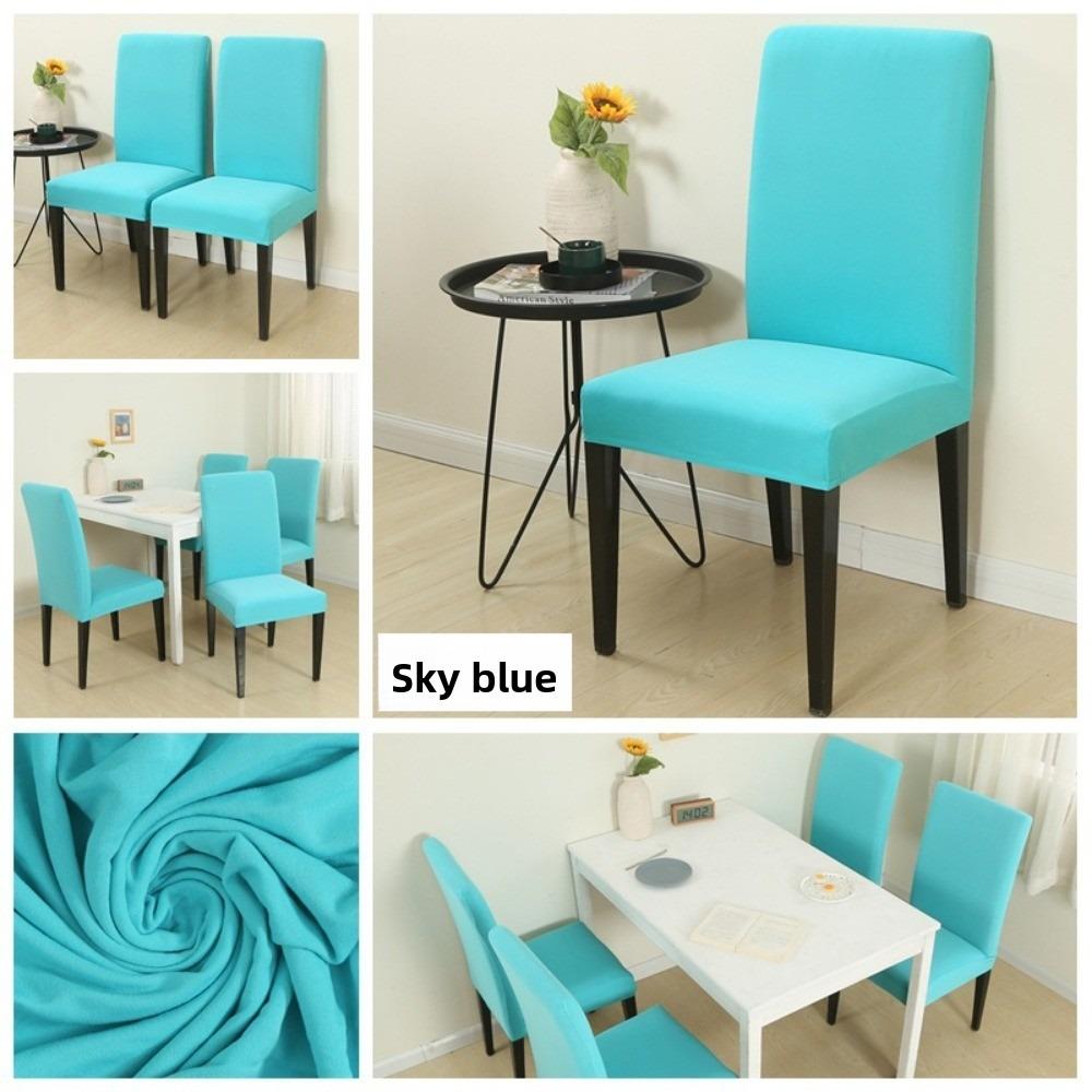 Elastic Cushion Cover Pure Color Chair Slipcover High Quality Dining Chair Cover