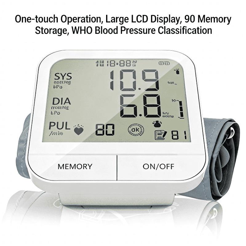 User-Friendly One-Touch Blood Pressure Monitor - Large Screen