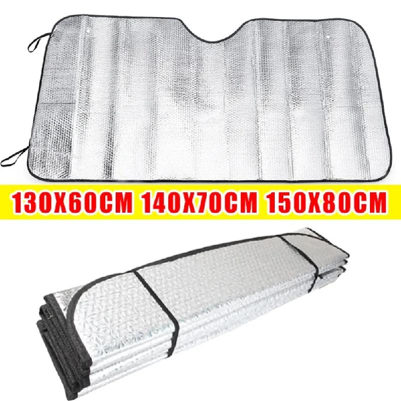 2pc140x70CM Car Window Sun Shade Windshield Snow Ice Anti-UV Protection Front Rear Windshield Block Cover Visor Auto Accessories