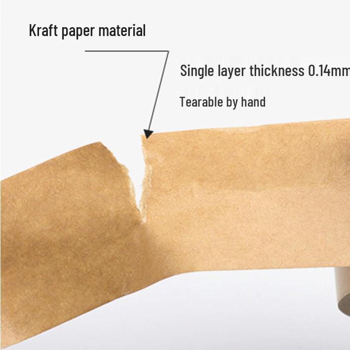 Waterproof High-Adhesion Kraft Paper Tape - 6cm Tearable Packaging & Picture Frame Sealing Tape