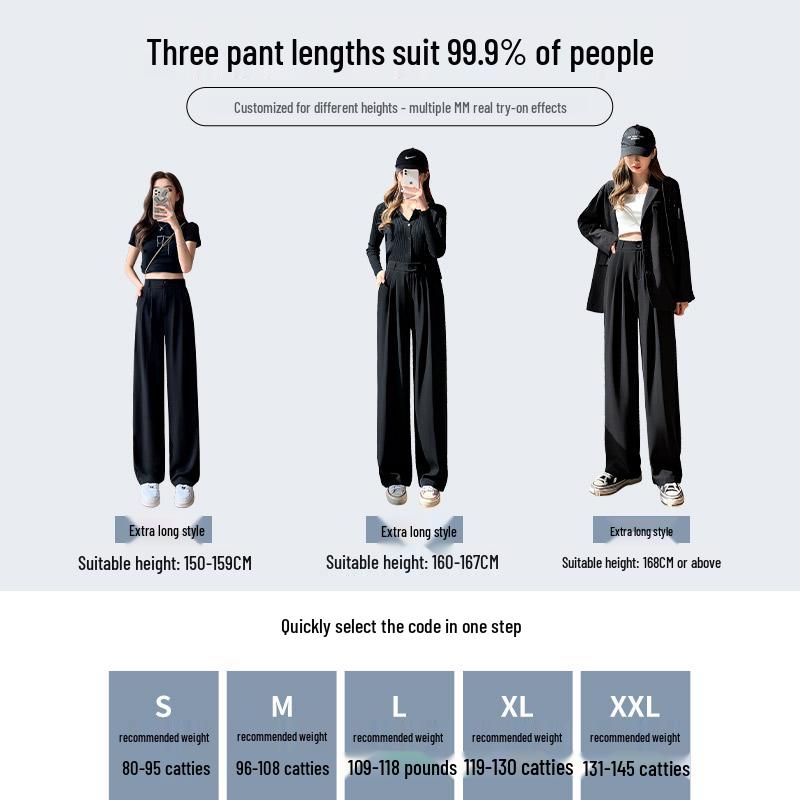 Černé kalhoty s vysokým pasem a širokými nohavicemi pro ženy - Elegantní zeštíhlující oblekové kalhoty na jaro/podzim