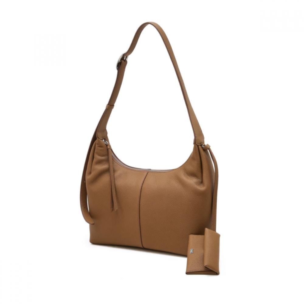 Daks Brown Leather Shoulder Bag Dcba6f111w2