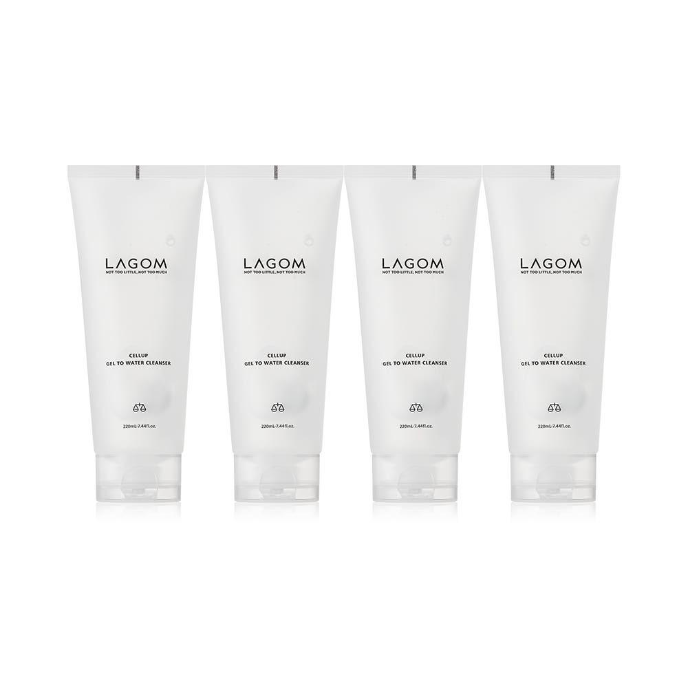 LAGOM Cellup Gel-to-Water Cleanser 220ml x 4ea Morning Cleanser Hydrating Gel