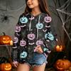 Kids Halloween Print Hoodie Pullover Sweatshirt for Boys Girls Casual Wear