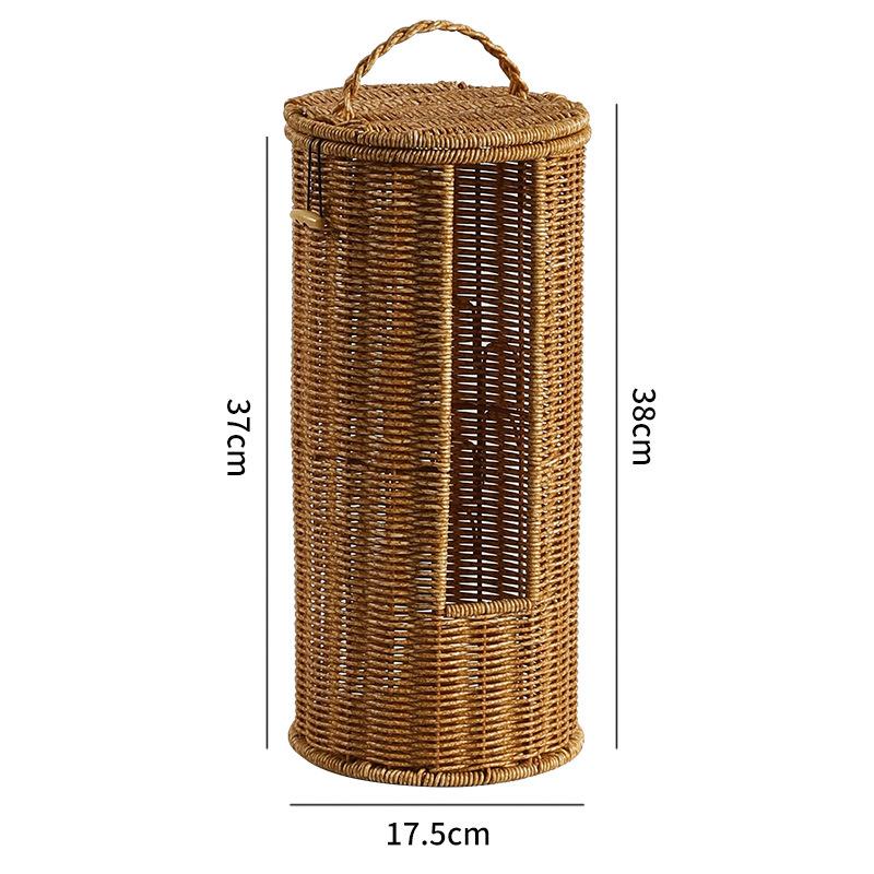 Handwoven Storage Basket Toilet Paper Storage Holder Decorative Hamper For Towels And Toilet Paper For Bathroom Living Room 26579₽