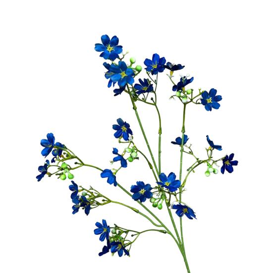3-Fork Artificial Flower, Realistic Fake Silk Flower with Stem, Faux Bloom for Wedding Party Home Office Table Centerpiece Decoration