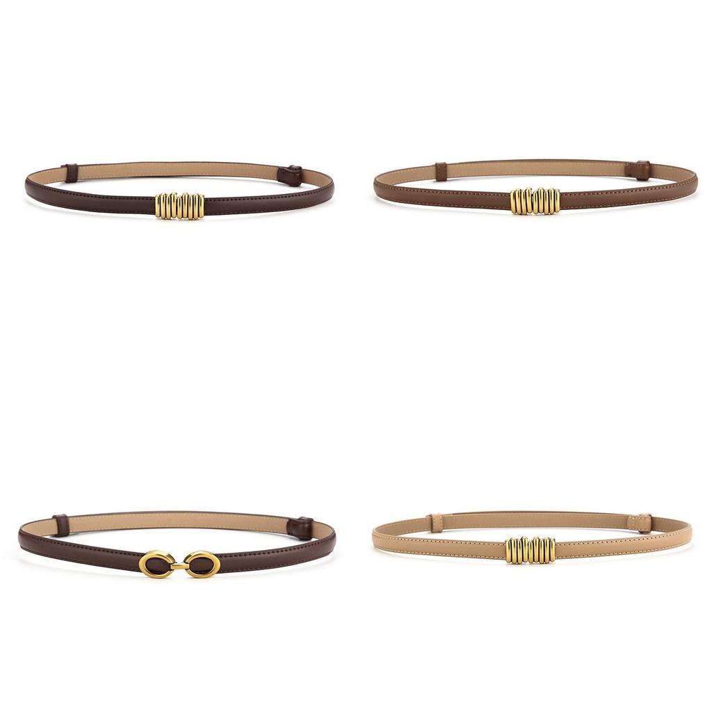 Genuine Leather Womens Fashion Belt With Pearl Detail For Casual And Formal Wear