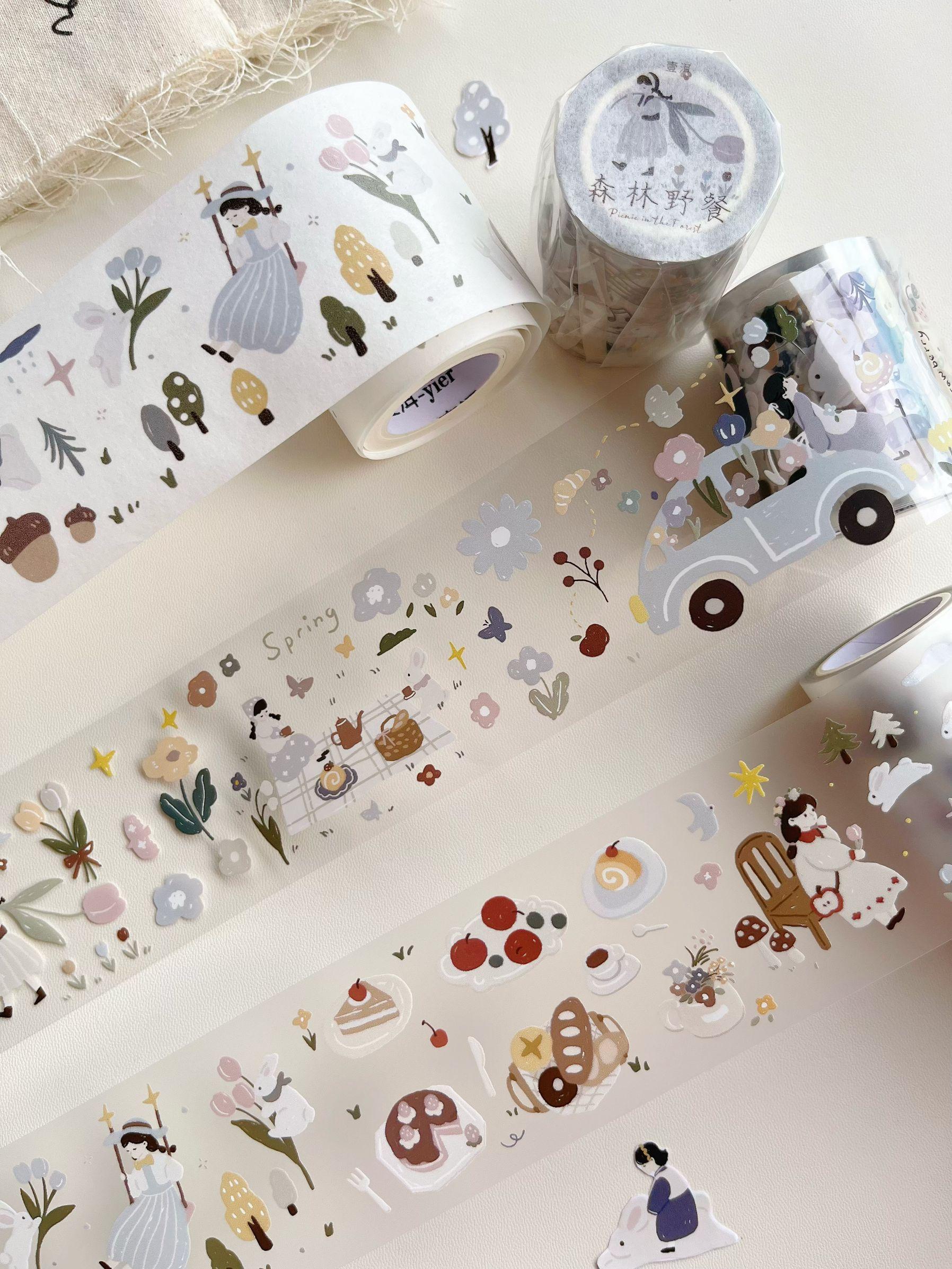 Лесной пикник Солевой стиль Ваcи Пэт-лента Блокнот 5meter washi tape