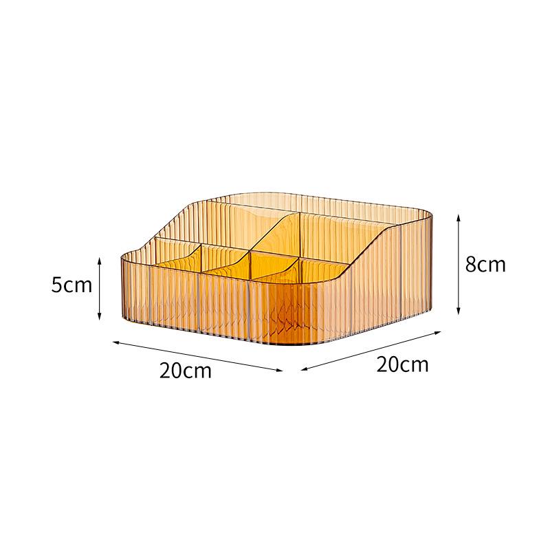 

Elegant Desktop Storage Box: 7-Grid Organizer for Cosmetics, Skincare, and Lipsticks