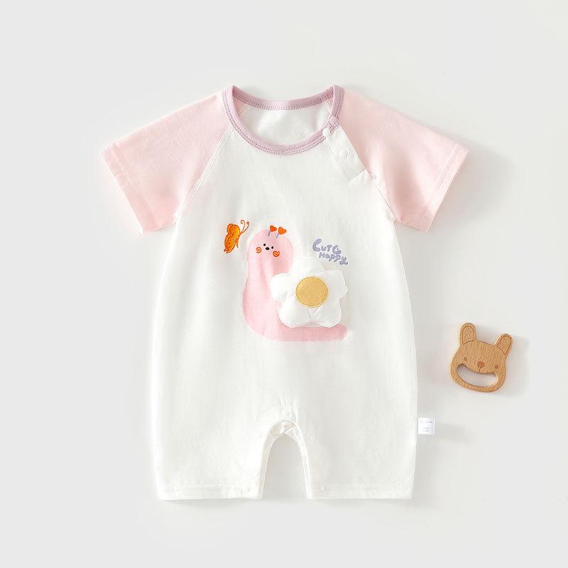 

Летний хлопковый боди с коротким рукавом для малыша: Ползунки для новорожденных и футболка для малышей для комфорта в кондиционируемом помещении Size 90 (20-25 lbs)