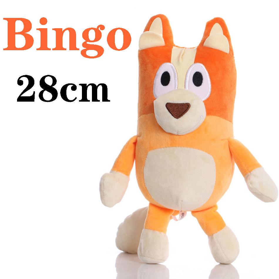 Hot 17-28Cm Bluey Dog Bingo Family Plush Toy Cartoon Dog Soft Stuffed Animals Keychain Dolls Birthday Gifts Family Blue-Y Bingo