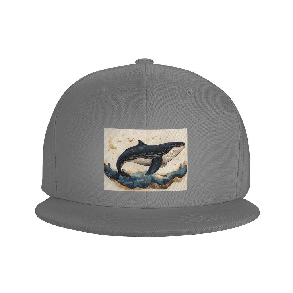 Golden Blue Aesthetic Whale Baseball Caps Snapback Fashion Baseball Hats Breathable Casual Casquette Outdoor for Unisex
