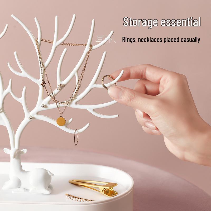 Fawn Creative Antler Tree Jewelry Stand: Earring & Necklace Organizer Display Rack