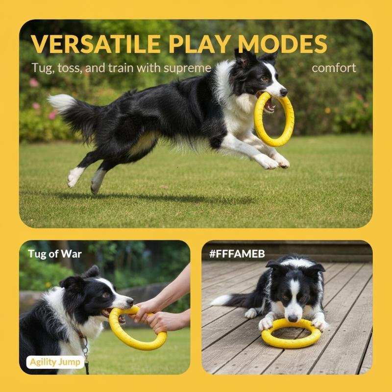 Dog Toys Pet Flying Discs Eva Dog Training Ring Puller Resistant Toys For Dogs Floating Puppy Bite Ring Toy Interactive